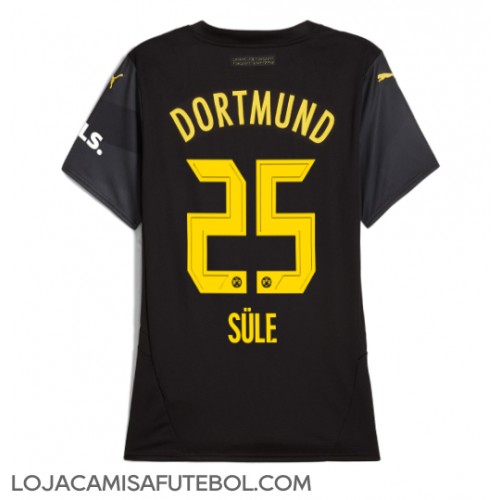 Camisa de Futebol Borussia Dortmund Niklas Sule #25 Equipamento Secundário Mulheres 2024-25 Manga Curta